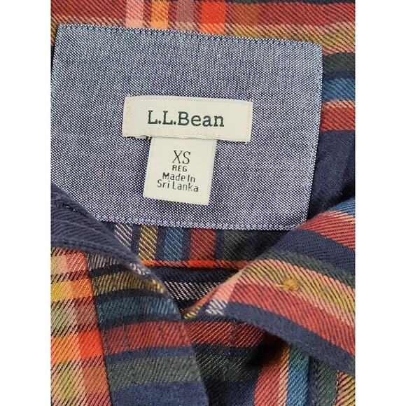 L.L.Bean Button Down Shirt Men's Sz XS Multi-Color Plaid Soft Lightweight - Picture 4 of 8